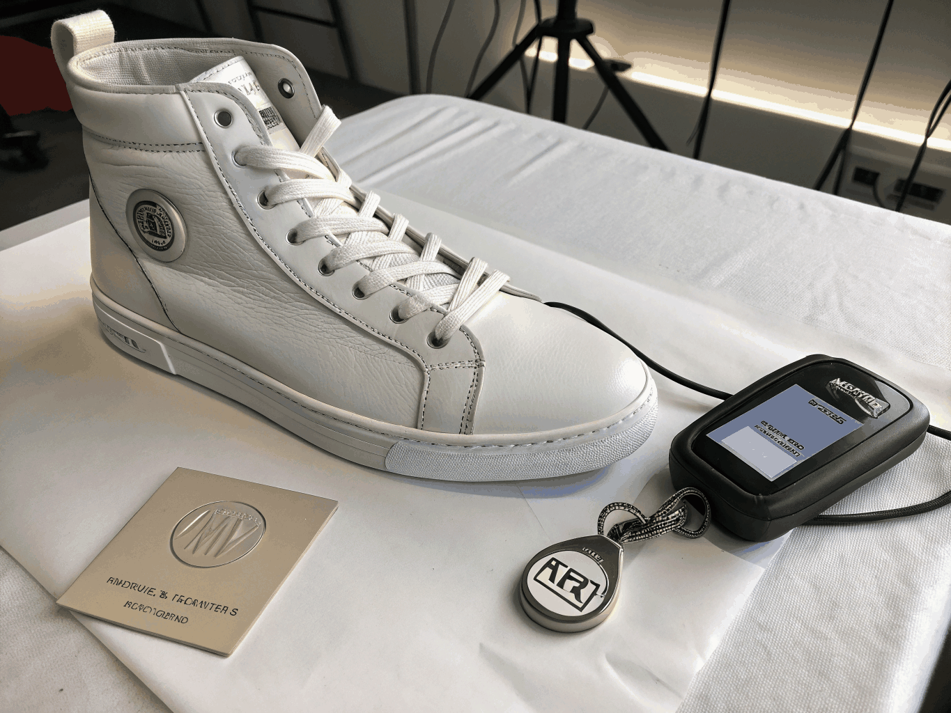 ZAVIX garment security certificate with cryptographic verification tag and hardware label